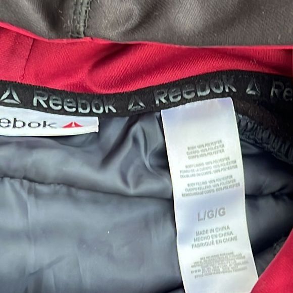 Reebok men’s black hooded coat size Large - Picture 5 of 6